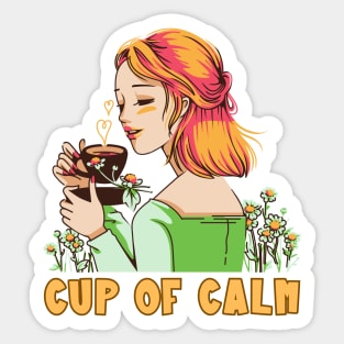 Camomile Tea Cup Of Calm Sticker